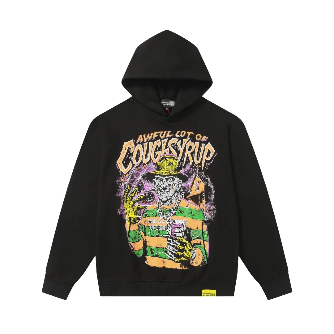 C 325# Black / Purple P 112 THAT'S A AWFUL LOT OF COUGH SYRUP In Stock Same Style. （fabric):420 100 Sizes（size）：S-M- L- X L （colour）： Black/ Purple 👉
